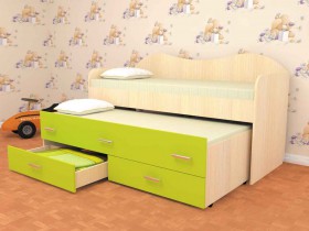 Кровать детская Нимфа двухместная 2.0 Венге/Дуб молочный в Олёкминске - olyokminsk.katalogmebeli.com | фото 2