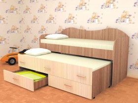 Кровать детская Нимфа двухместная 2.0 Венге/Дуб молочный в Олёкминске - olyokminsk.katalogmebeli.com | фото 3