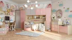 Детская комната Грэйси (Розовый/Серый/корпус Клен) в Олёкминске - olyokminsk.katalogmebeli.com | фото 13