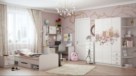 Детская комната Совушки (Белый/корпус Выбеленное дерево) в Олёкминске - olyokminsk.katalogmebeli.com | фото 5