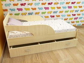 Кровать детская Максимка Млечный дуб/Венге в Олёкминске - olyokminsk.katalogmebeli.com | фото 8