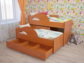 Кровать детская Радуга 1600 Млечный дуб/Венге в Олёкминске - olyokminsk.katalogmebeli.com | фото 6