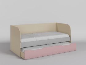 Диван-кровать Грэйси (Розовый/Серый/корпус Клен) в Олёкминске - olyokminsk.katalogmebeli.com | фото