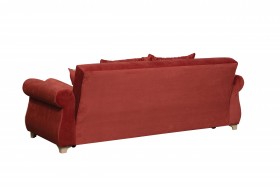 Диван-кровать "Порто" (микровелюр Гавайи бордо/италия/крем) в Олёкминске - olyokminsk.katalogmebeli.com | фото 7