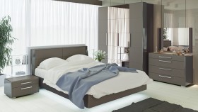 Двуспальная кровать «Наоми» (Фон серый, Джут) в Олёкминске - olyokminsk.katalogmebeli.com | фото 6