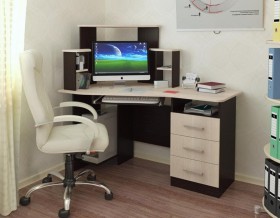 Компьютерный стол Каспер (венге/лоредо) в Олёкминске - olyokminsk.katalogmebeli.com | фото 1