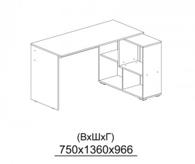 Компьютерный стол угловой СКМУ-3 дуб сонома/белый в Олёкминске - olyokminsk.katalogmebeli.com | фото 3