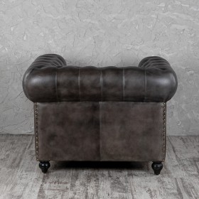 Кресло кожаное Лофт Честер (акация) в Олёкминске - olyokminsk.katalogmebeli.com | фото 7