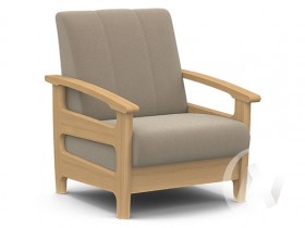 Кресло для отдыха Омега (бук лак/CATANIA LATTE) в Олёкминске - olyokminsk.katalogmebeli.com | фото 1