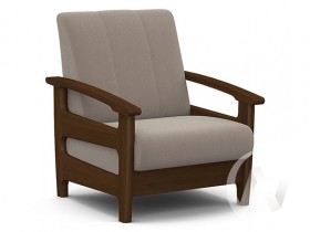 Кресло для отдыха Омега (орех лак/CATANIA COCOA) в Олёкминске - olyokminsk.katalogmebeli.com | фото