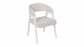 Кресло «Техас 1» (Белый матовый/Шенилл Estetica Vanille №220) в Олёкминске - olyokminsk.katalogmebeli.com | фото