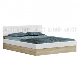 Кровать 1,4 спальня Фортуна (Дуб сонома/белый глянец) в Олёкминске - olyokminsk.katalogmebeli.com | фото 1