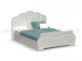 Кровать 1,4м Гармония (Белый/Белый глянец) в Олёкминске - olyokminsk.katalogmebeli.com | фото