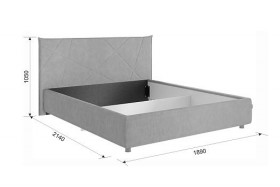 Кровать 1,6 Квест с подъемным механизмом (Топаз велюр) купить в Олёкминске - olyokminsk.katalogmebeli.com | фото 2