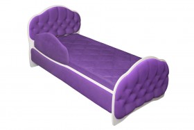Кровать 160 Гармония 32 Фиолетовый (мягкий бортик) в Олёкминске - olyokminsk.katalogmebeli.com | фото