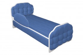 Кровать 170 Атлет 29 Синий (мягкий бортик) в Олёкминске - olyokminsk.katalogmebeli.com | фото