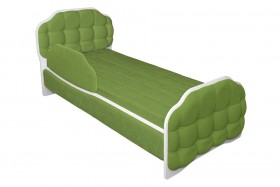 Кровать 170 Атлет 76 Зелёный (мягкий бортик) в Олёкминске - olyokminsk.katalogmebeli.com | фото