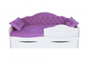 Кровать 170 серии Иллюзия Лайт 1 ящик 32 Фиолетовый (подушки) в Олёкминске - olyokminsk.katalogmebeli.com | фото