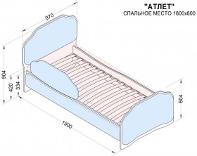 Кровать 180 Атлет 76 Зелёный (мягкий бортик) в Олёкминске - olyokminsk.katalogmebeli.com | фото 2