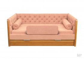 Кровать 180 серии Леди + ящик 15 Бледно-розовый (мягкий бортик/подушка валик) в Олёкминске - olyokminsk.katalogmebeli.com | фото 1