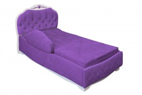 Кровать 190 Гармония Lux 32 Фиолетовый (мягкий бортик) в Олёкминске - olyokminsk.katalogmebeli.com | фото