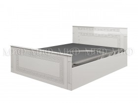 Кровать Афина-1 1,4 м (Белый/Белый глянец) в Олёкминске - olyokminsk.katalogmebeli.com | фото