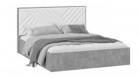 Кровать без ПМ «Хилтон» Тип 1 Ателье светлый/Белый в Олёкминске - olyokminsk.katalogmebeli.com | фото