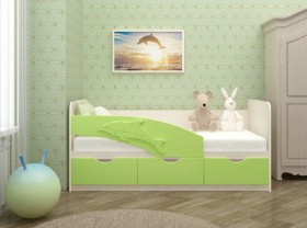 Кровать детская 1,6м Дельфин (Розовый металлик) в Олёкминске - olyokminsk.katalogmebeli.com | фото 2