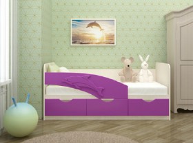 Кровать детская 1,6м Дельфин (Розовый металлик) в Олёкминске - olyokminsk.katalogmebeli.com | фото 8