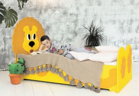 Кровать детская Лева 1.6 Желтый/Оранжевый в Олёкминске - olyokminsk.katalogmebeli.com | фото