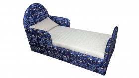 Кровать детская Соня (Печать Панда синий., 1 категория) в Олёкминске - olyokminsk.katalogmebeli.com | фото 1