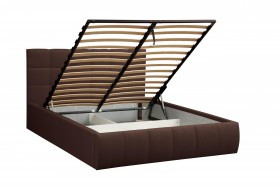 Кровать "Диана" ш. 1600 (Н=1010мм) (жаккард шоколад) в Олёкминске - olyokminsk.katalogmebeli.com | фото 1