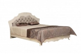 Кровать двойная "Кантри" (вудлайн кремовый/патина/ортопед/1820) в Олёкминске - olyokminsk.katalogmebeli.com | фото
