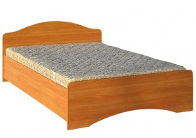 Кровать двойная 1600-1 без матраса (круглые спинки) Вишня Оксфорд в Олёкминске - olyokminsk.katalogmebeli.com | фото