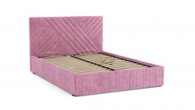 Кровать Гамма ш. 1400 (без основания для хранения) (велюр тенерифе розовый) в Олёкминске - olyokminsk.katalogmebeli.com | фото 3
