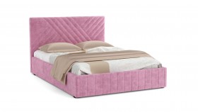 Кровать Гамма ш. 1400 (с основанием для хранения) (велюр тенерифе розовый) в Олёкминске - olyokminsk.katalogmebeli.com | фото