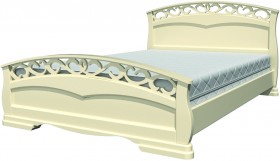Кровать Грация-1 из массива сосны 1600*2000 Белый античный в Олёкминске - olyokminsk.katalogmebeli.com | фото 20