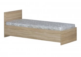 Кровать одинарная 800-2 без матраса (прямые спинки) Дуб Сонома в Олёкминске - olyokminsk.katalogmebeli.com | фото