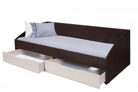 Кровать одинарная "Фея - 3" (симметричная) New (венге / вудлайн кремовый / ДВПО: белый) в Олёкминске - olyokminsk.katalogmebeli.com | фото 3