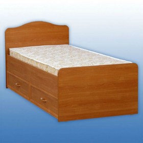 Кровать одинарная 800-2 без матраса (прямые спинки) Дуб Сонома в Олёкминске - olyokminsk.katalogmebeli.com | фото 2