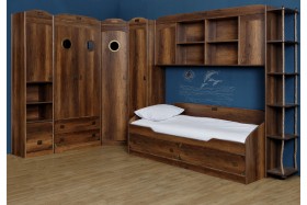 Кровать с 2-мя ящиками «Навигатор» (Дуб Каньон) в Олёкминске - olyokminsk.katalogmebeli.com | фото 10