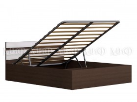Кровать с подъемным механизмом Нэнси 1,4м (Венге/белый глянец) в Олёкминске - olyokminsk.katalogmebeli.com | фото 1