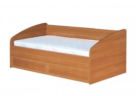 Кровать с ящиками с задней спинкой 900-1 без матраса Вишня Оксфорд в Олёкминске - olyokminsk.katalogmebeli.com | фото