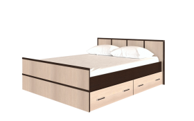 Кровать Сакура с настилом и ящиками 1,4 (Венге/Лоредо) в Олёкминске - olyokminsk.katalogmebeli.com | фото
