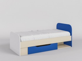 Кровать Скай 1650х750 (Синий/Белый/корпус Клен) в Олёкминске - olyokminsk.katalogmebeli.com | фото 1