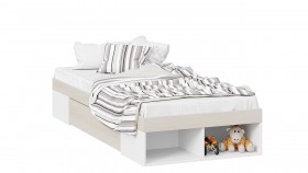 Кровать «Сканди» с ящиком Дуб Гарден/Белый в Олёкминске - olyokminsk.katalogmebeli.com | фото