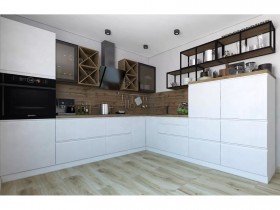 Модульная кухня Бронкс 1,8 м (Кварц) в Олёкминске - olyokminsk.katalogmebeli.com | фото 5