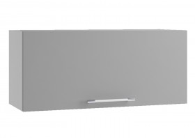 Квадро ПГ 800 шкаф верхний горизонтальный (Белый софт/корпус Серый) в Олёкминске - olyokminsk.katalogmebeli.com | фото