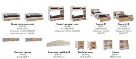 Лючия кровать 0,9 белый/ателье светлое в Олёкминске - olyokminsk.katalogmebeli.com | фото 2