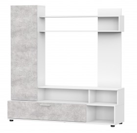 Мебель для гостиной "МГС 9" Белый / Цемент светлый в Олёкминске - olyokminsk.katalogmebeli.com | фото